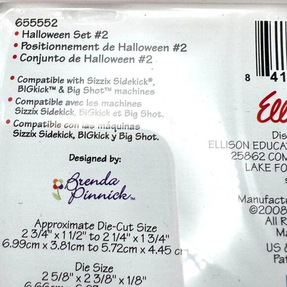 Sizzlits Halloween Die Set 3-Pack By Brenda Pinnick Sizzix 655552 - Picture 3 of 8